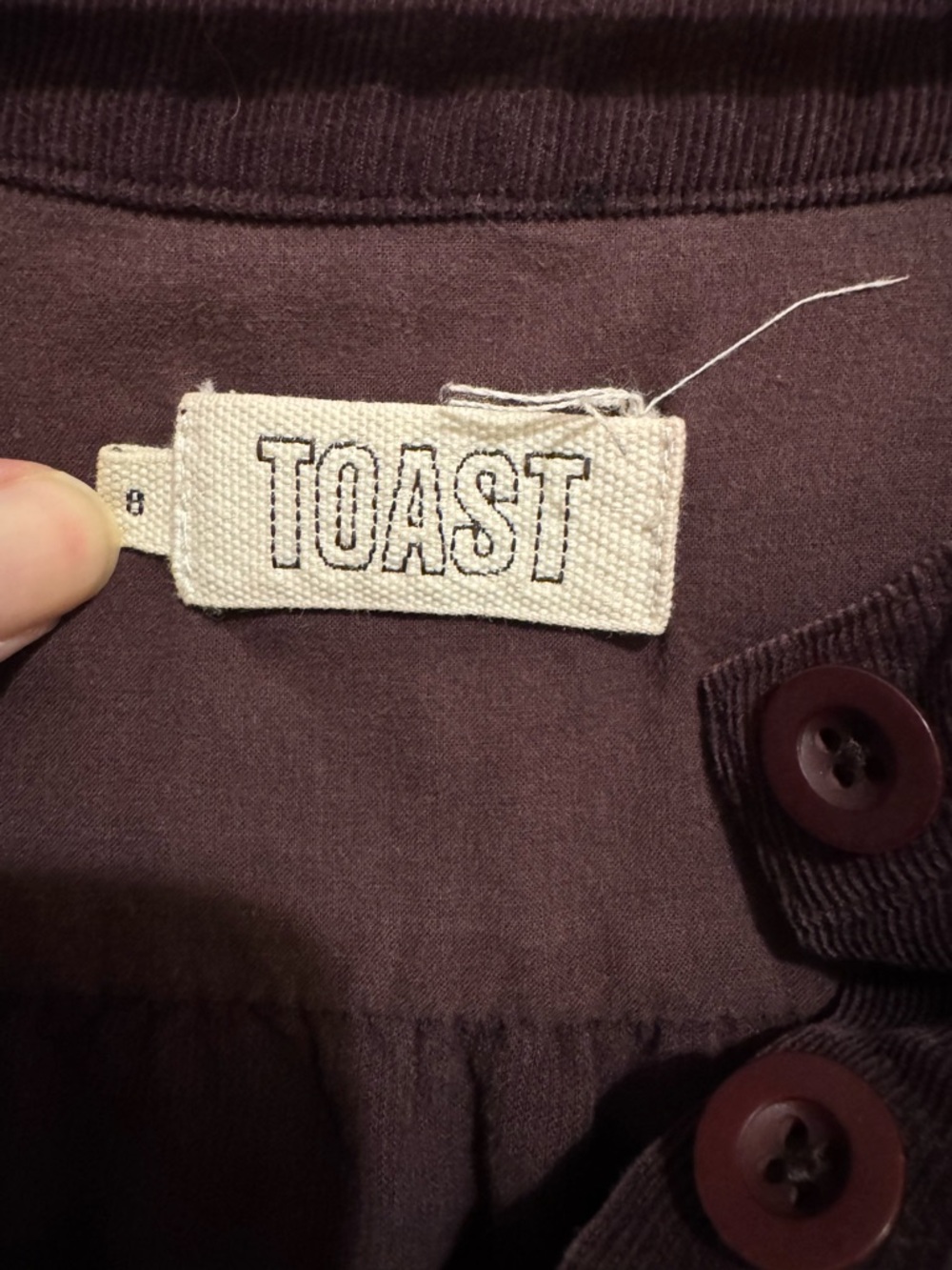 TOAST brown Button-Front Tunic - Picture 2 of 3